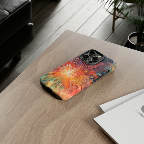 Summer Fireworks in Watercolor - Impact Resistant Phone Case